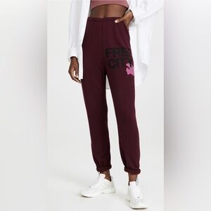 Free City Small Burgandy Joggers. 💕⚡️
